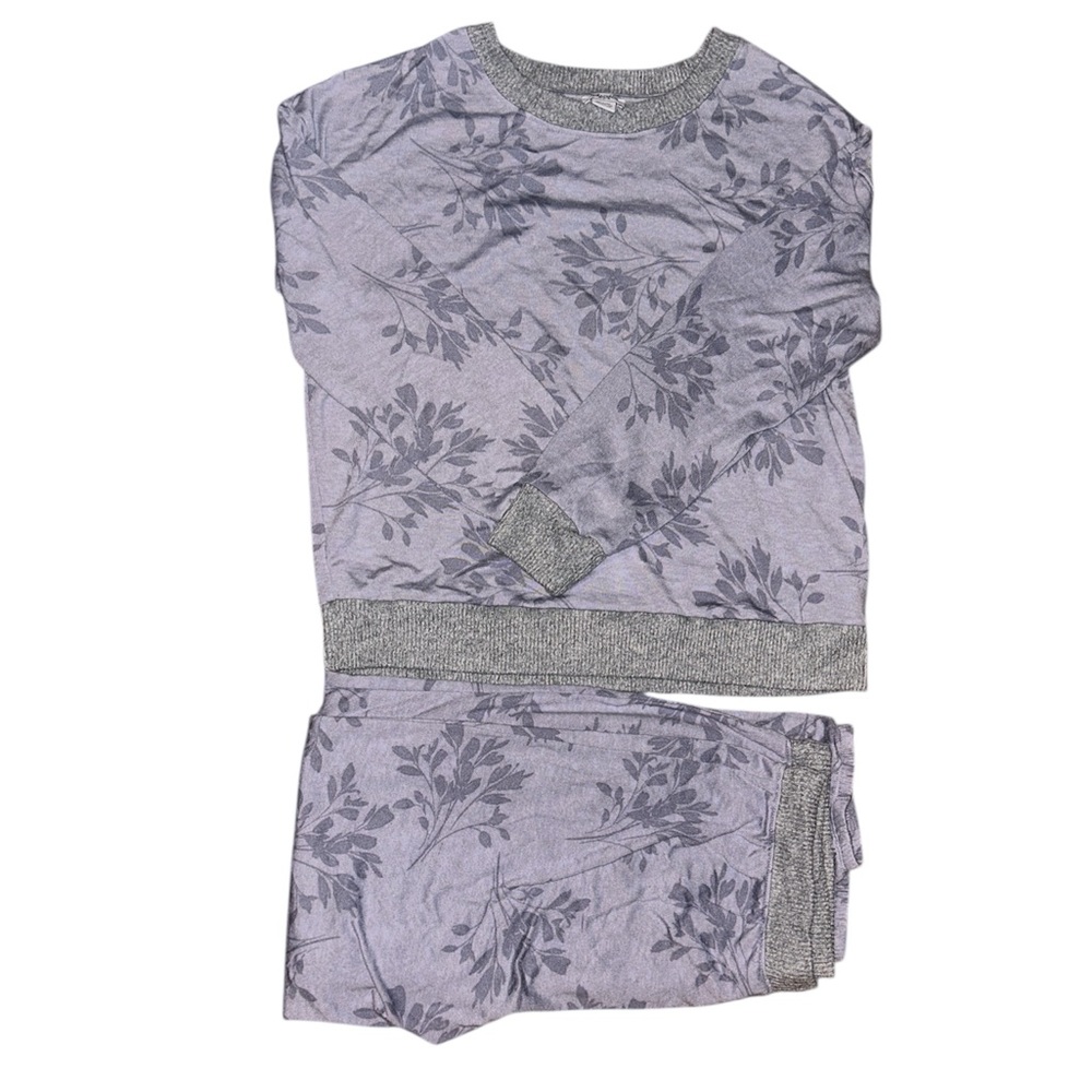 Splendid Matching Purple Floral Jogger Pajama Set | Size M